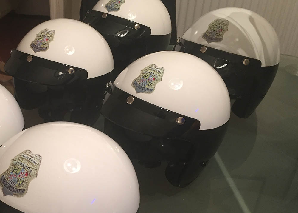 police riot helmet hire as used in Hairspray musical